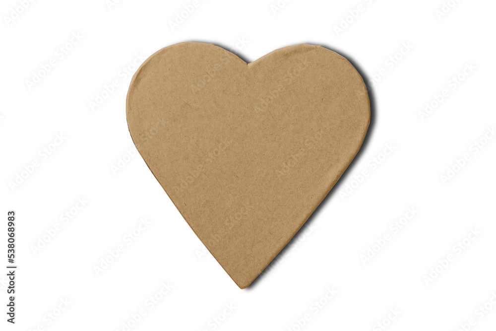 Blank heart shaped Kraft box mockup isolated on white background. 3d rendering. Blank heart shaped Kraft box mockup isolated on white background. 3d rendering.