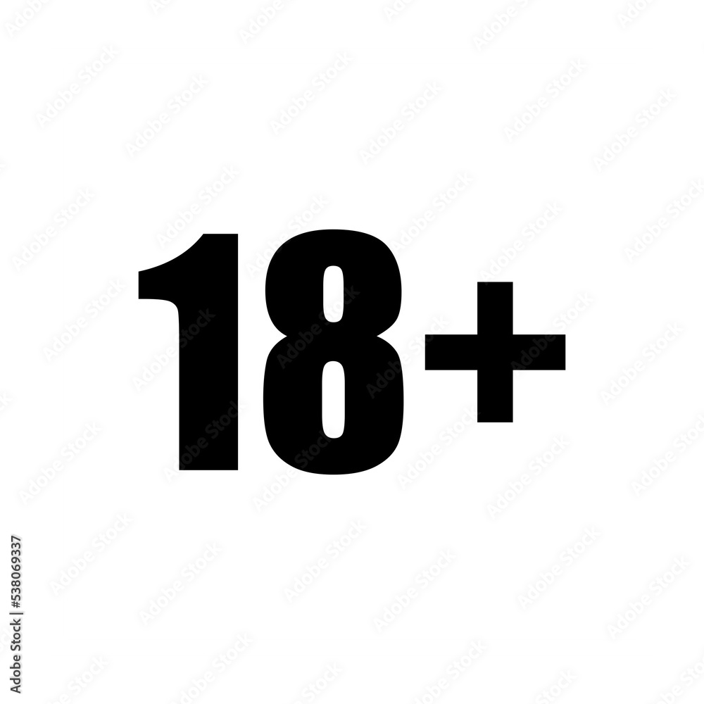Sign of Adult Only for Eighteen Plus (18+) and Twenty One Plus (21+) Age on White Frame. Age Rating Icon Symbol. Format PNG Sign of Adult Only for Eighteen Plus (18+) and Twenty One Plus (21+) Age on White Frame. Age Rating Icon Symbol. Format PNG