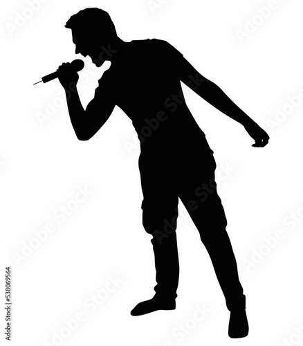 Man singing with a microphone