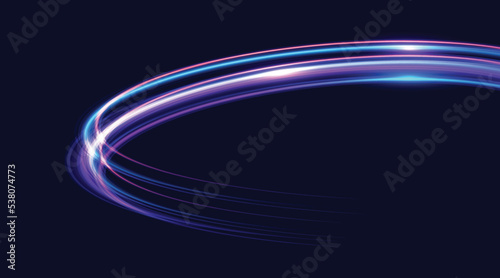 Modern abstract high speed movement. Dynamic motion light trails effect. Futuristic technology background.  Pattern for banner, poster design. Vector EPS10.