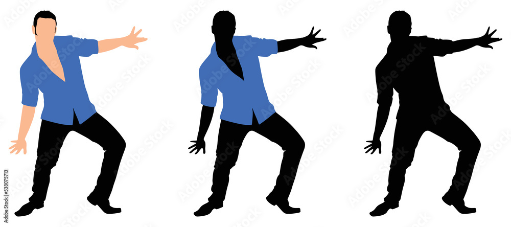 Man dancing silhouette