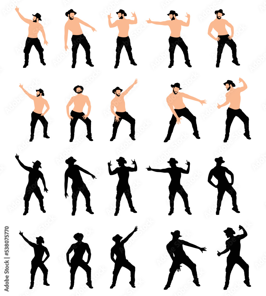 Man dancing silhouette