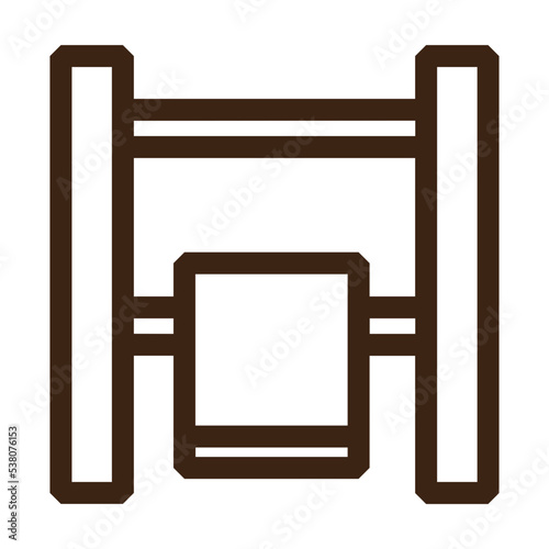 healthcare hospital towel outline icon