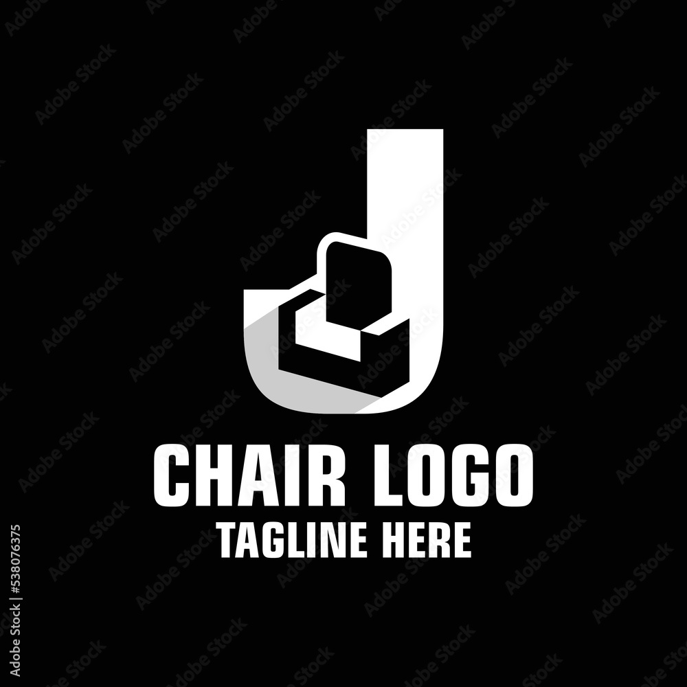 Letter J Sofa Logo Design Template Inspiration, Vector Illustration. Letter J Sofa Logo Design Template Inspiration, Vector Illustration.