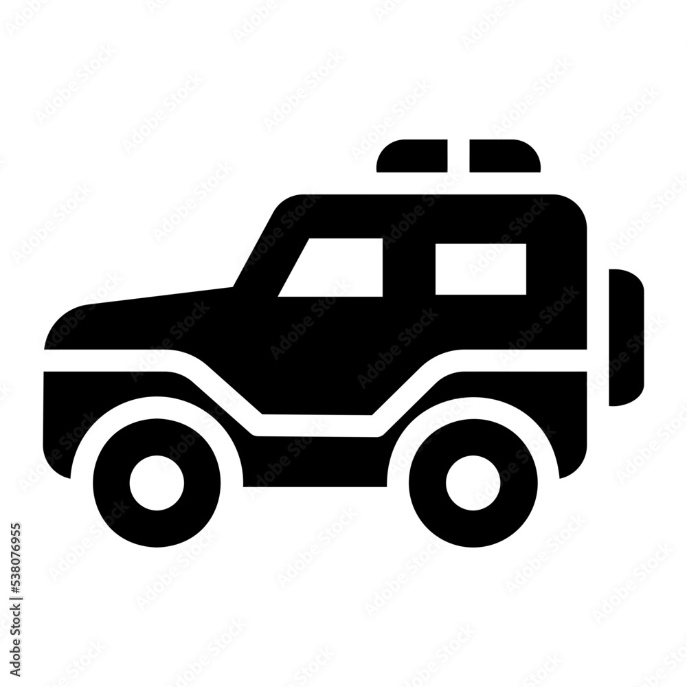jeep glyph icon
