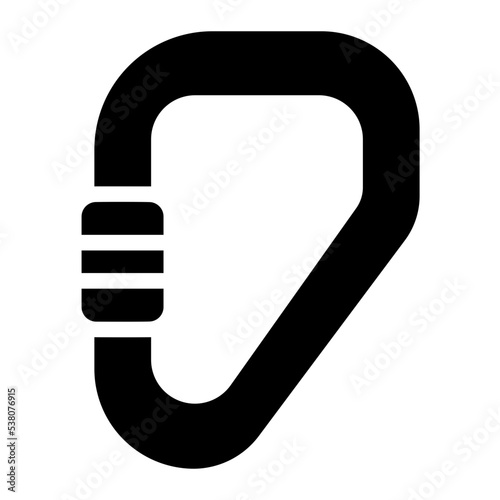 carabiner glyph icon