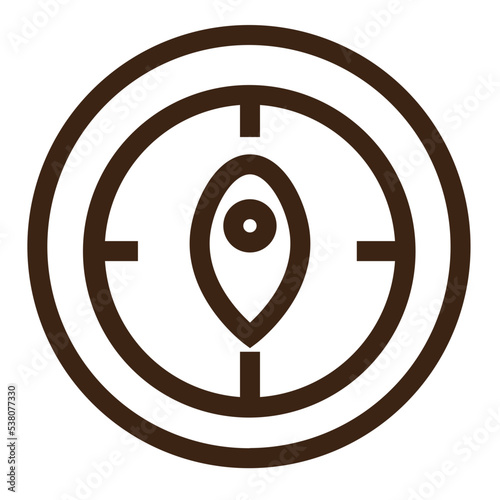 Free Download map navigation pin outline icon - GFXLoad