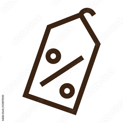 percent sale tags outline icon