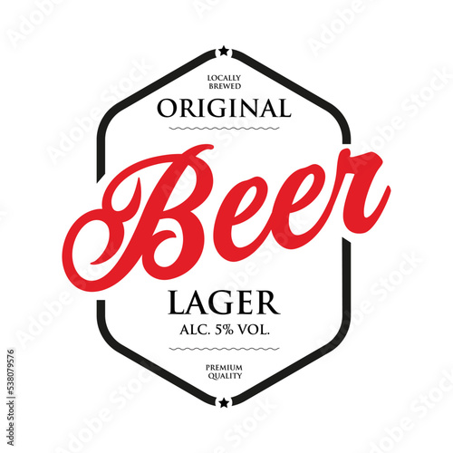 Beer label Original Lager sign