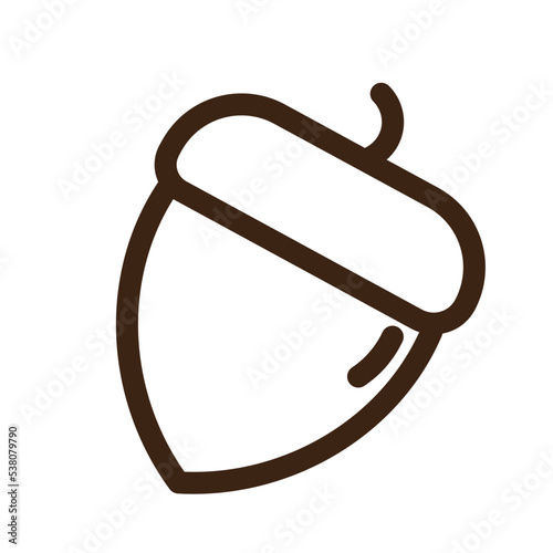 acorn eat food vegetable veggie outline icon