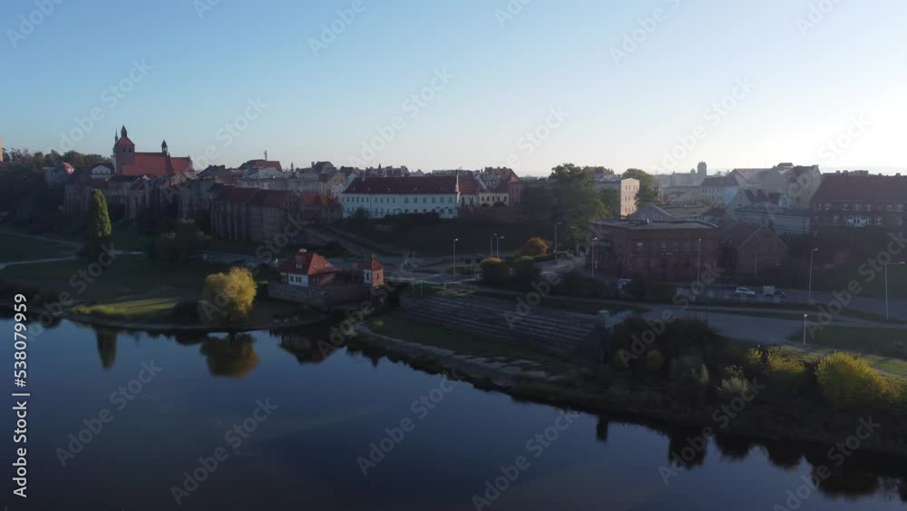 View of the city of Grudziadz from the Vistula River, Poland. View of the city of Grudziadz from the Vistula River, Poland.