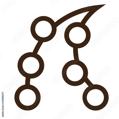 elderberries fruit superfood outline icon