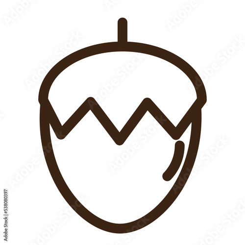 hazelnut nut vegetable outline icon