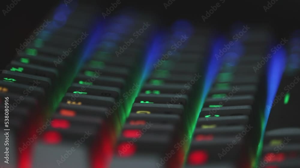 Close Up White RGB Keyboard Lights Rainbow Close Up White RGB Keyboard Lights Rainbow
