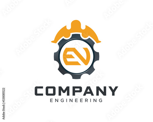 Engineering logo, en logo vector, en engineer monogram lettermark abstract logo design