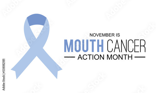 Vector illustration on the theme of  Mouth Cancer action month observed each year during November banner, Holiday, poster, card and background design.