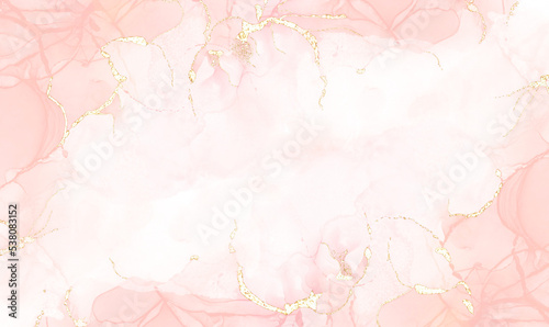 Pink alcohol ink Elegant looking abstract ink flow art with translucent background.	