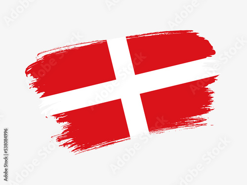 Sovereign Military Order of Malta flag made in textured brush stroke. Patriotic country flag on white background