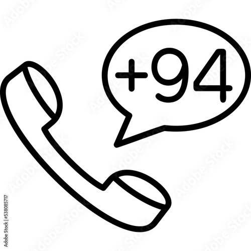 Sri Lanka Dial code Icon