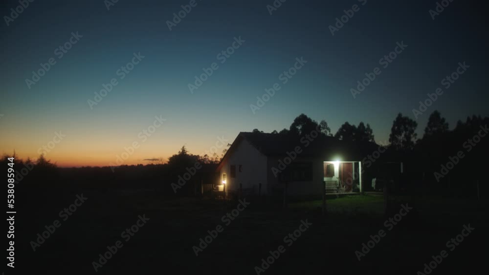 sunset and house in the countryside of brazil sunset and house in the countryside of brazil