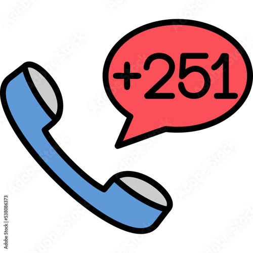 Ethiopia Dial code Icon