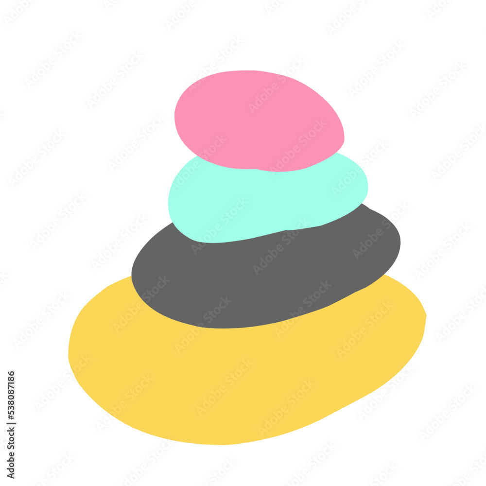 Balance made of colored stones Balance made of colored stones