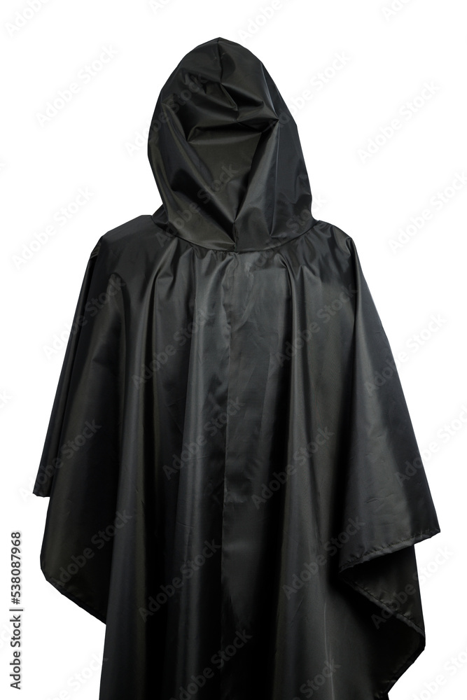Strategic waterproof raincoat in black on a white background Strategic waterproof raincoat in black on a white background