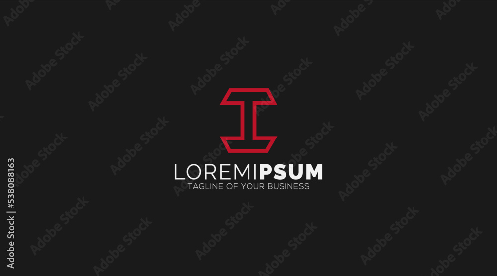 Fototapeta premium Letter I logo icon design template elements 