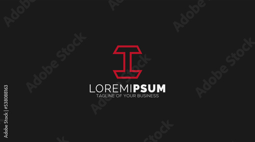 Letter I logo icon design template elements 