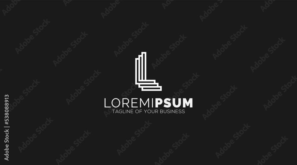 Fototapeta premium Letter L logo icon design template elements 