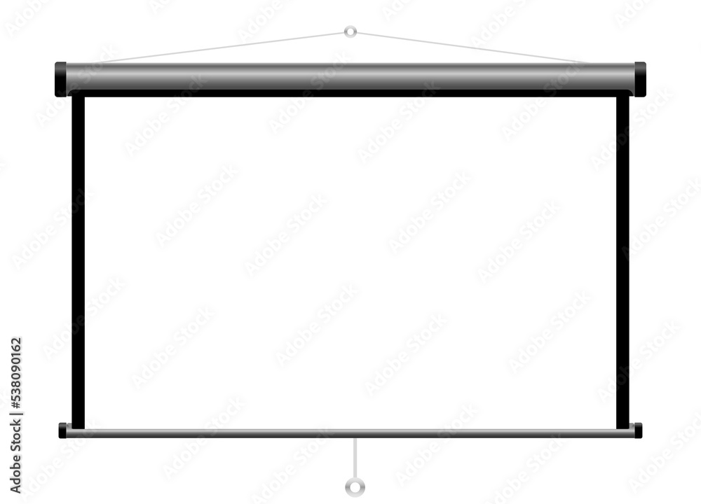 A projected screen with a tripod for your presentations A projected screen with a tripod for your presentations