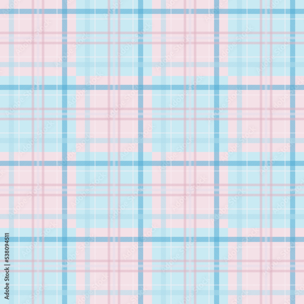 Seamless tartan plaid pattern in Pink and Blue Color.
Seamless tartan plaid pattern in Pink and Blue Color.