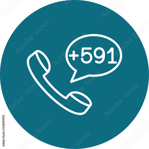 Bolivia Dial code Icon