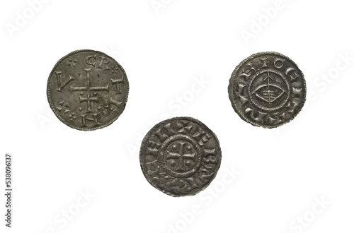 Viking coin, png stock photo file cut out and isolated on a transparent background photo
