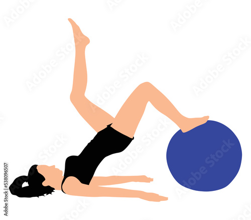 woman doing fitness exercise