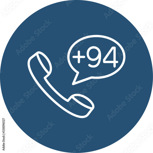 Sri Lanka Dial code Icon