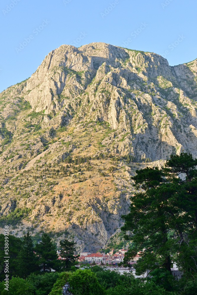 Kotor, Montenegro, beautiful natural mountains background