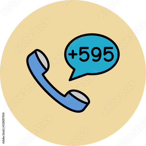 Paraguay Dial code Icon