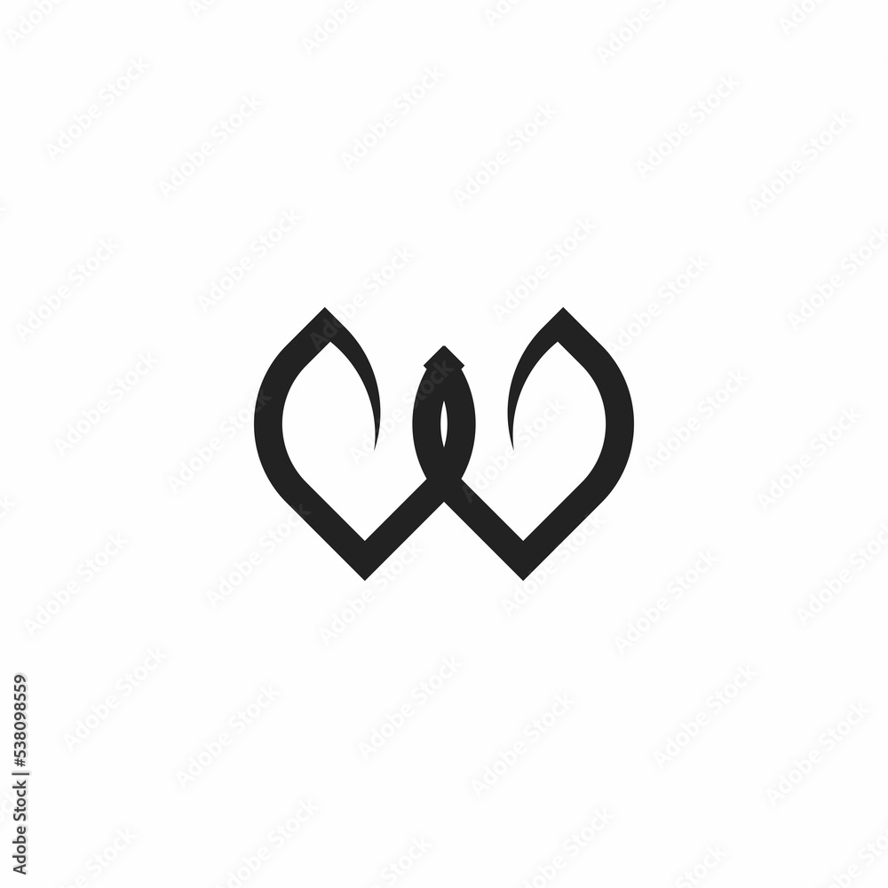 simple W initials logo