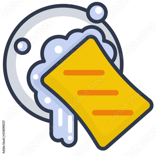 Dishwashing sponge icon