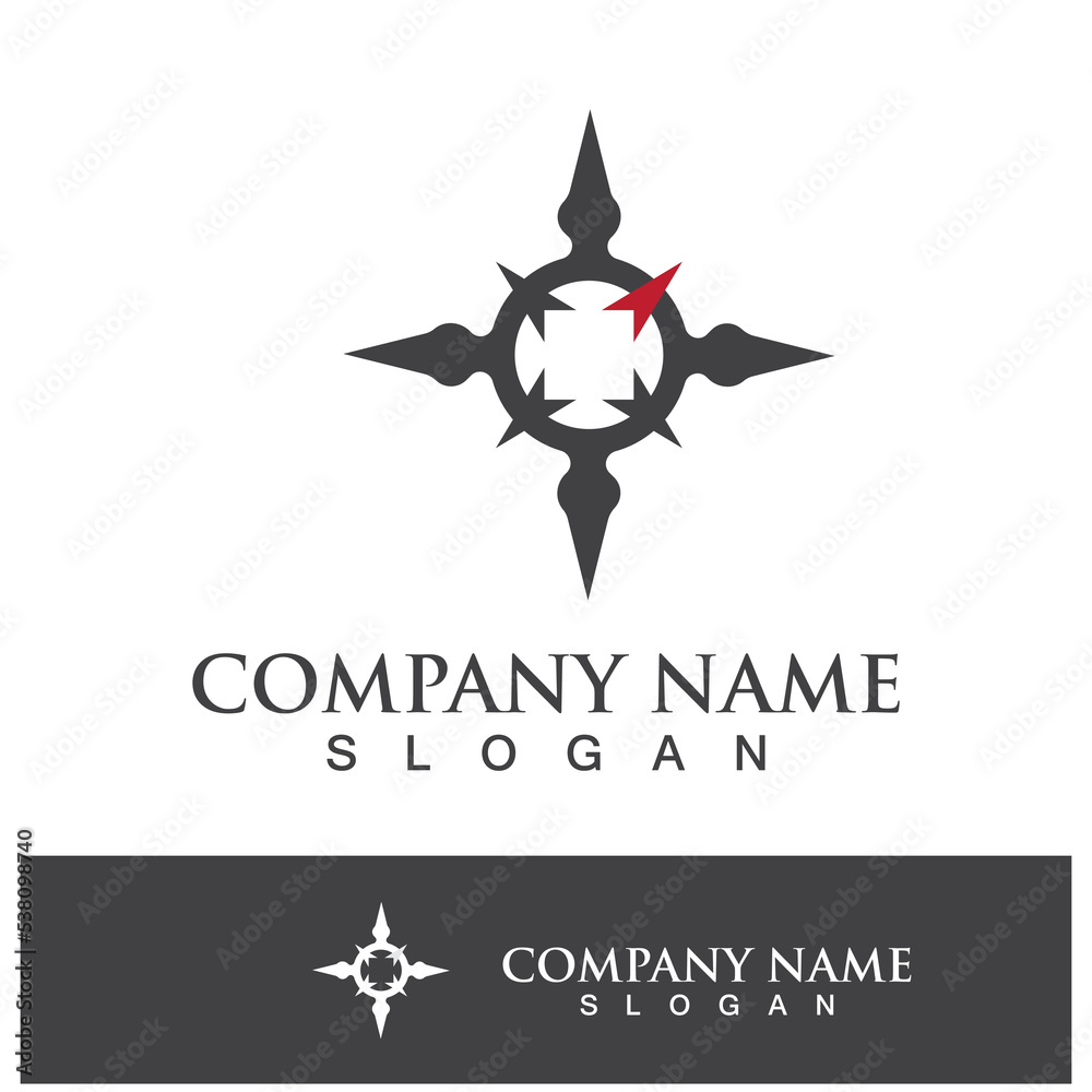 Obraz premium compass icon logo design