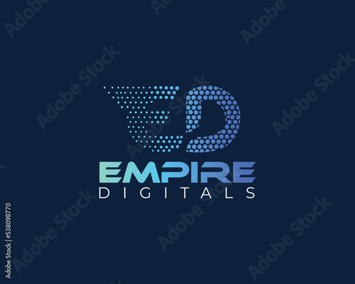ED vector modern letter logo