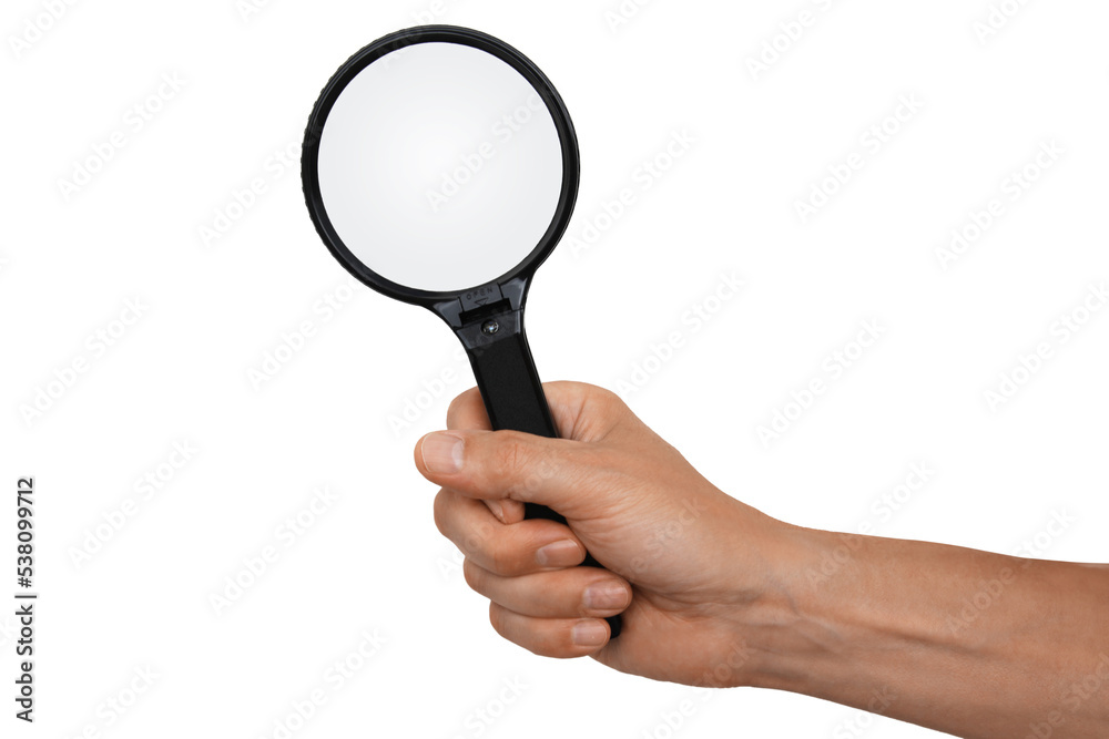 Gesture series: hand with magnifying glass Gesture series: hand with magnifying glass