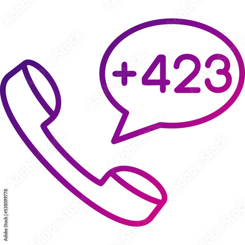 Liechtenstein Dial code Icon