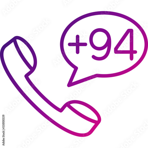 Sri Lanka Dial code Icon