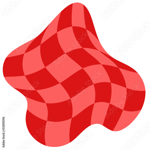 Abstract geometric shape. Cool psychedelic form.