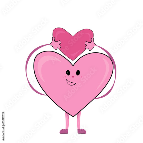  vector illustration of heart. Happy Valentine's Day. confession of love. greeting. postcard. heart. love