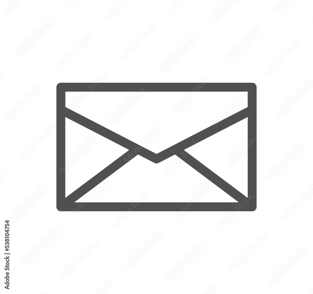 Envelope icon outline and linear vector. Envelope icon outline and linear vector.