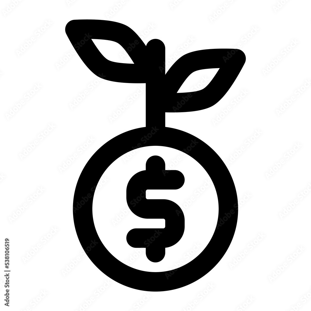 investment icon outline style investment icon outline style