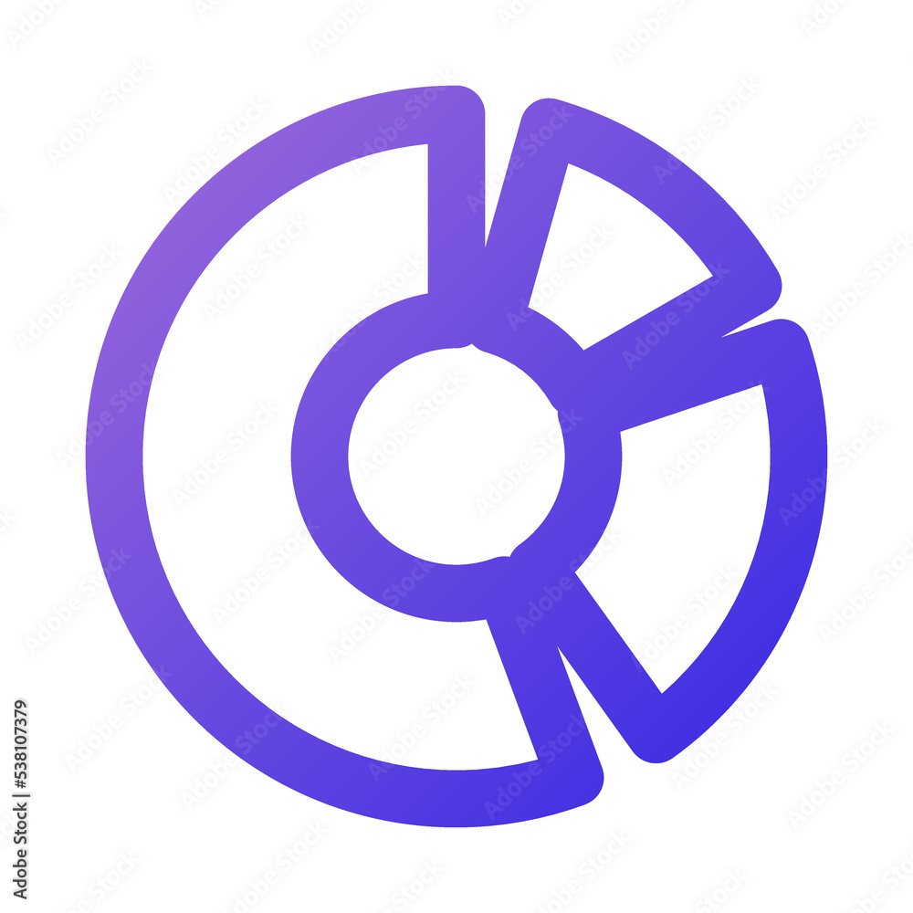 donut chart icon outline gradient style donut chart icon outline gradient style